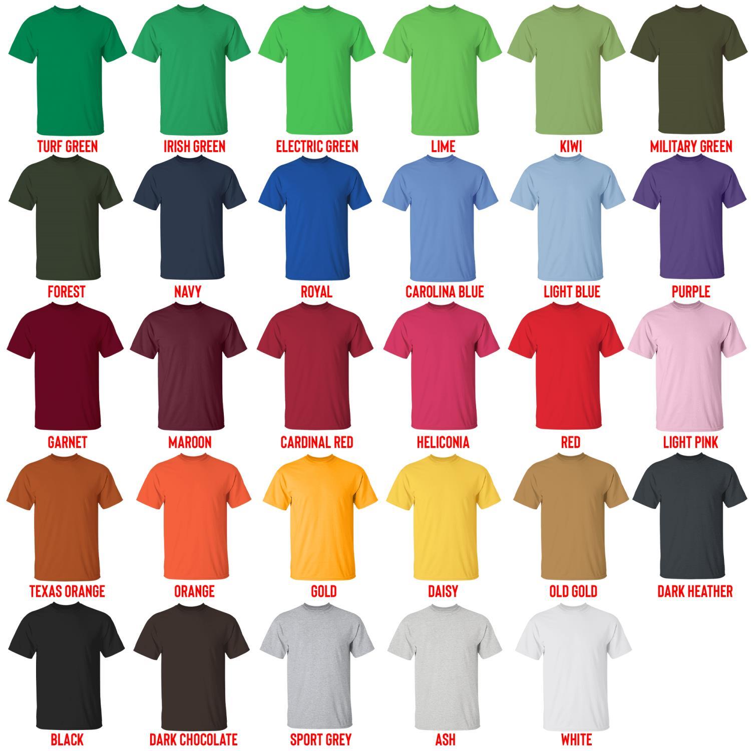 t shirt color chart - Shiba Inu Gifts