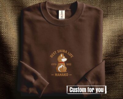 Best Shiba Inu Life Embroidered Sweatshirt