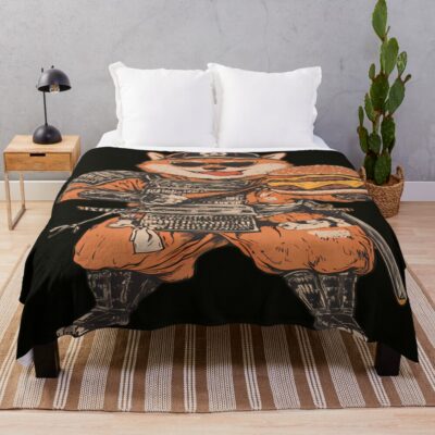 Shiba Inu Minimalist Graphic Throw Blanket