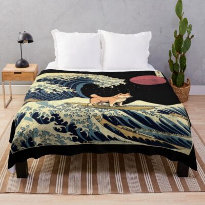 Shiba Inu Legacy Graphic Throw Blanket