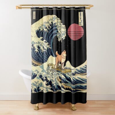 Shiba Inu Legacy Graphic Shower Curtain