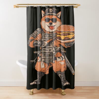 Shiba Inu Minimalist Graphic Shower Curtain