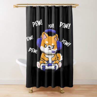 Shiba Inu Iconic Graphic Shower Curtain