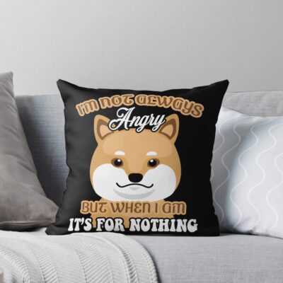 Shiba Inu Retro Graphic Throw Pillow