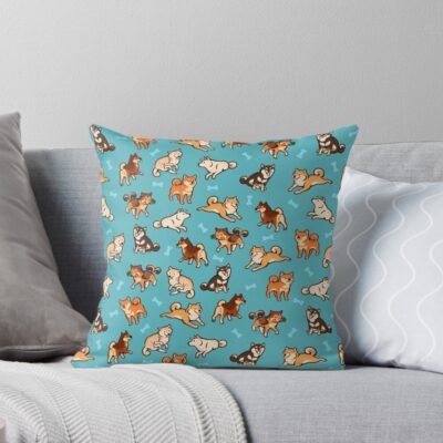 Shiba Inu Graphic Series Throw Pillow